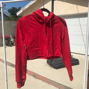 BooHoo // Red Crop Sweater